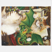 Table Top Gaming Dragon Cat Fleecedecke (Vorderseite (Horizontal))