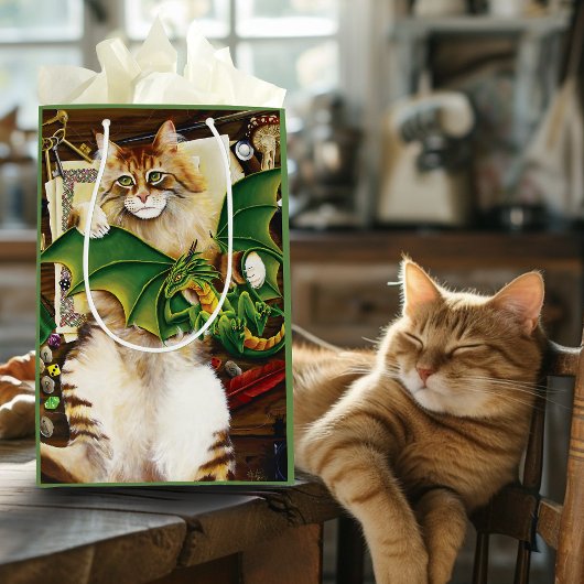 Table Top Gaming Dragon Cat Mittlere Geschenktüte