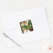 Table Top Gaming Dragon Cat Quadratischer Aufkleber (Umschlag)