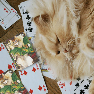 Table Top Gaming Dragon Cat Spielkarten