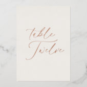 Table Twelve Wedding Table Number | Real Foil Folieneinladung (Vorderseite)