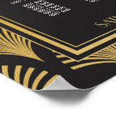 Table Wedding Gatsby Art Deco 1920s 20 Sitzplan P Poster (Ecke)