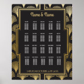 Table Wedding Gatsby Art Deco 1920s 20 Sitzplan P Poster (Vorne)