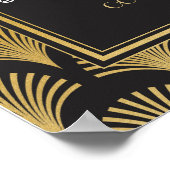 Table Wedding Gatsby Art Deco 1920s Plakatsitze Poster (Ecke)
