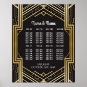 Table Wedding Gatsby Art Deco 1920s Plakatsitze Poster (Vorne)