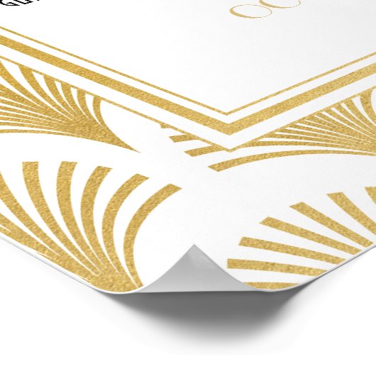 Table Wedding Gatsby Art Deco 1920s Plakatsitze Poster (Ecke)