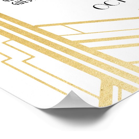 Table Wedding Gatsby Art Deco 1920s Plakatsitze Poster (Ecke)