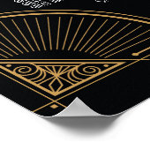 Table Wedding Gatsby Art Deco Poster 20 Sitzplätze (Ecke)