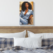 Tableau Déco ( Blue Beauty ) Art Déco Leinwanddruck (Insitu (Schlafzimmer))