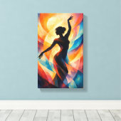 Tableau Déco (Dame Gracieuse Abstrait )  Leinwanddruck (Insitu (Holzboden))