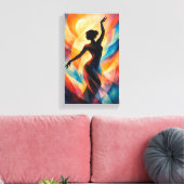 Tableau Déco (Dame Gracieuse Abstrait )  Leinwanddruck (Insitu (Wohnzimmer))