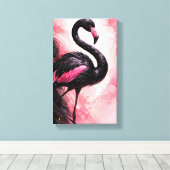 Tableau Déco (Flamant Noir)  Leinwanddruck (Insitu (Holzboden))