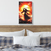 Tableau Déco (Guerrière Flamboyante ) Leinwanddruck (Insitu (Schlafzimmer))