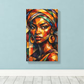 Tableau Déco ( Piercing Gaze ) Art Abstraite Leinwanddruck (Insitu (Holzboden))