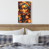 Tableau Déco ( Piercing Gaze ) Art Abstraite Leinwanddruck (Insitu (Schlafzimmer))