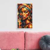 Tableau Déco ( Piercing Gaze ) Art Abstraite Leinwanddruck (Insitu (Wohnzimmer))