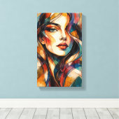 Tableau Déco  Portrait Beauté Art Abstrait Leinwanddruck (Insitu (Holzboden))