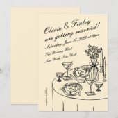 Tableau-Hochzeitseinladung Einladung (Vorne/Hinten)