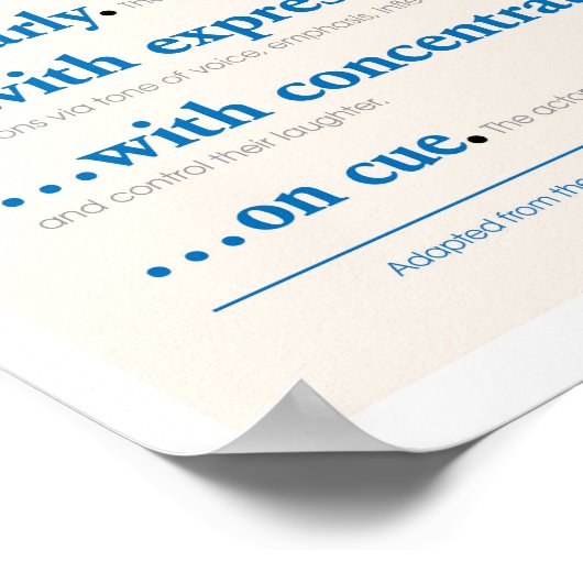 Tableau Lines of Dialog Excellence Poster (Ecke)