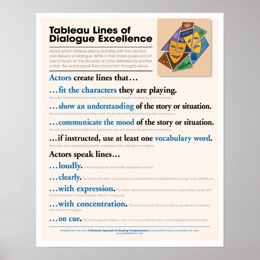 Tableau Lines of Dialog Excellence Poster (Vorne)