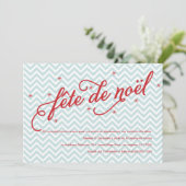 Tableau Soirée Fête de Noël Inviter Einladung (Stehend Vorderseite)