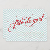 Tableau Soirée Fête de Noël Inviter Einladung (Vorne/Hinten)