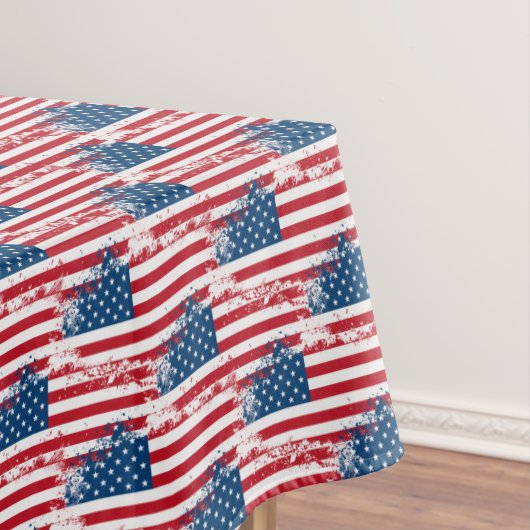 Tablecloth "60x84" 4. Juli Patriotic USA Flag Tischdecke (Beispiel)