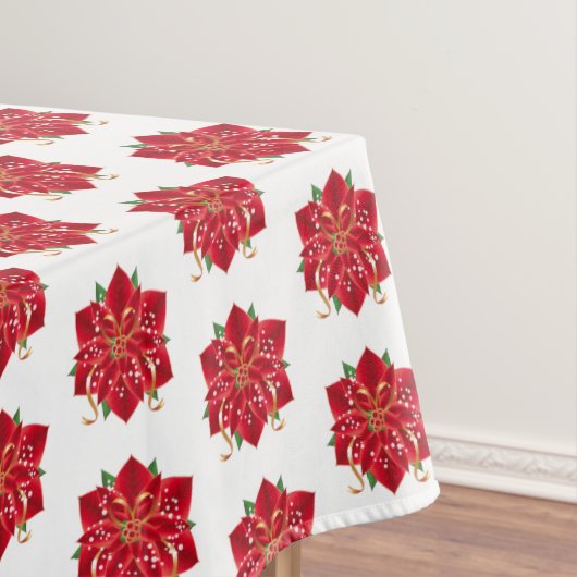 Tablecloth "60x84" Red Poinsettias Tischdecke (Beispiel)