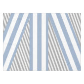 Tablecloth Abstrakt Stripe Grau Blau Weiß Tischdecke (Vorderseite (Horizontal))
