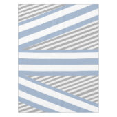 Tablecloth Abstrakt Stripe Grau Blau Weiß Tischdecke (Vorderseite)