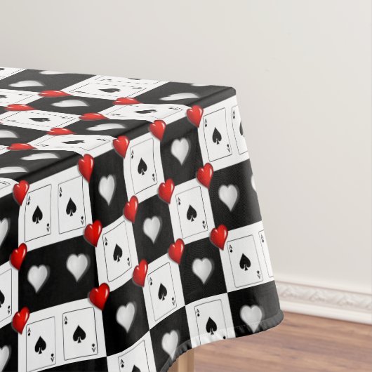 Tablecloth Ace Card Spades Red Hearts Tischdecke (Beispiel)