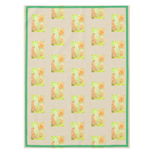 Tablecloth Aspidistra eliator und Gerbera jamesoni Tischdecke