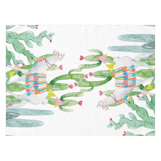 Tablecloth Boho Llama Bohemisch Cacti Wüste Blume Tischdecke (Vorderseite (Horizontal))