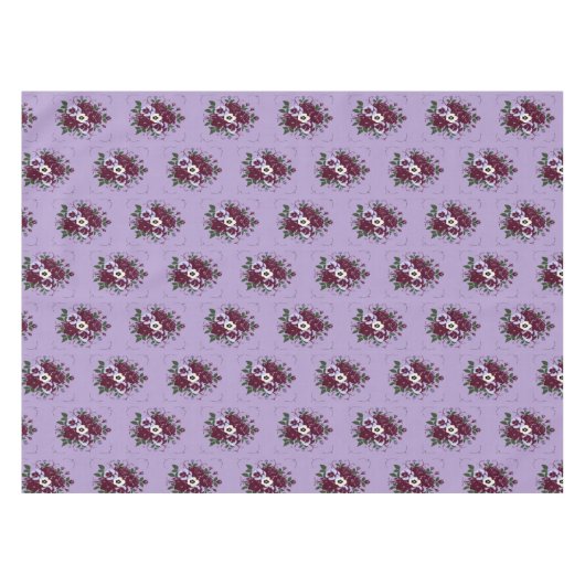 Tablecloth - Bouquet of Violets Tischdecke (Vorderseite (Horizontal))