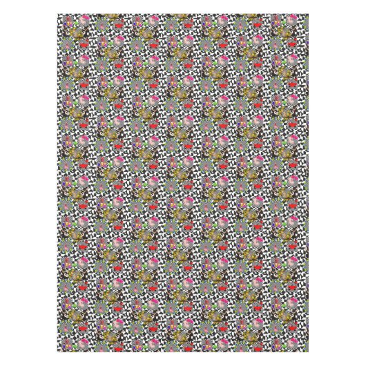 Tablecloth Cats Feline Hund Vintag Tischdecke (Vorderseite)