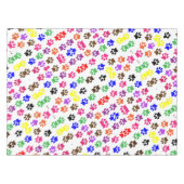 Tablecloth Colorful Colors Paw Prints Tischdecke (Vorderseite (Horizontal))