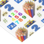Tablecloth Colorful Pencils Numbers Tischdecke (Schrägansicht)