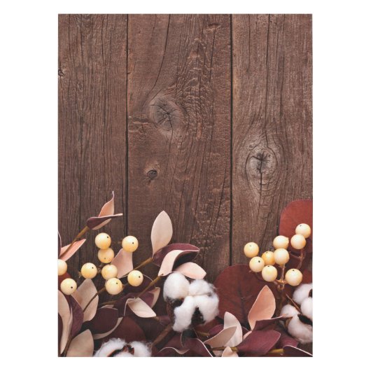 Tablecloth Cotton Branch auf Dunkelholz Stem Count Tischdecke (Vorderseite)