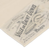 Tablecloth France Paris beige schwarz Tischdecke (Schrägansicht)