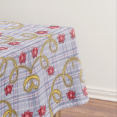 Tablecloth, frohe Weihnachten Blaue Karierte rote  Tischdecke (Beispiel)