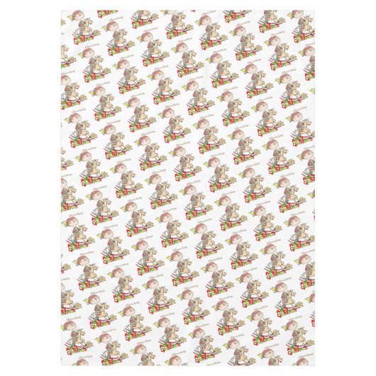 Tablecloth, Frohe Weihnachtskinder sind Segnungen Tischdecke (Vorderseite)