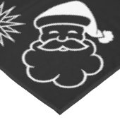Tablecloth, Frohe Weihnachtsmarke schwarz-weiß Tischdecke (Schrägansicht)