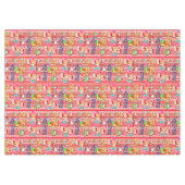 Tablecloth, Frohe Weihnachtsstreifen glücklich Geb Tischdecke (Vorderseite (Horizontal))