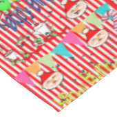 Tablecloth, Frohe Weihnachtsstreifen glücklich Geb Tischdecke (Schrägansicht)
