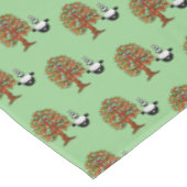 Tablecloth Green Black Sheep Trees Tischdecke (Schrägansicht)