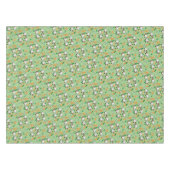 Tablecloth Green Orange Hearts Sheep Tischdecke (Vorderseite (Horizontal))