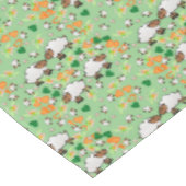 Tablecloth Green Orange Hearts Sheep Tischdecke (Schrägansicht)