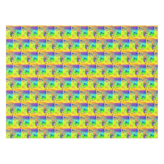 Tablecloth Happy Birthday Tischdecke (Vorderseite (Horizontal))