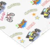 Tablecloth Hero Bicycle Car Flugzeug Tischdecke (Schrägansicht)