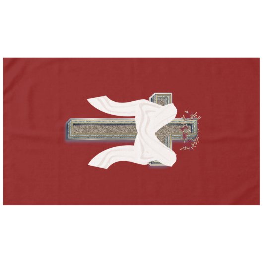 Tablecloth Household Leinen Red Background Tischdecke (Vorderseite (Horizontal))